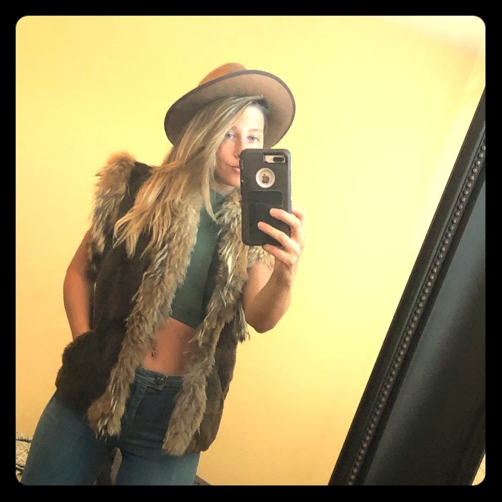 Boho/ Festi Fur Vest